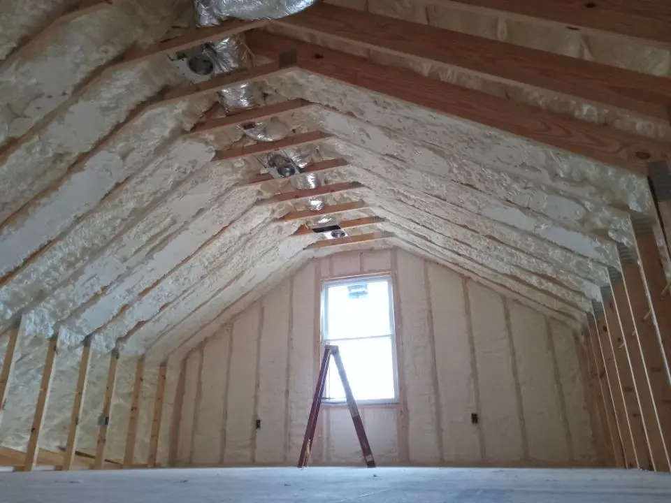Spray foam roofing application for Crawl Space Insulation project in Castroville